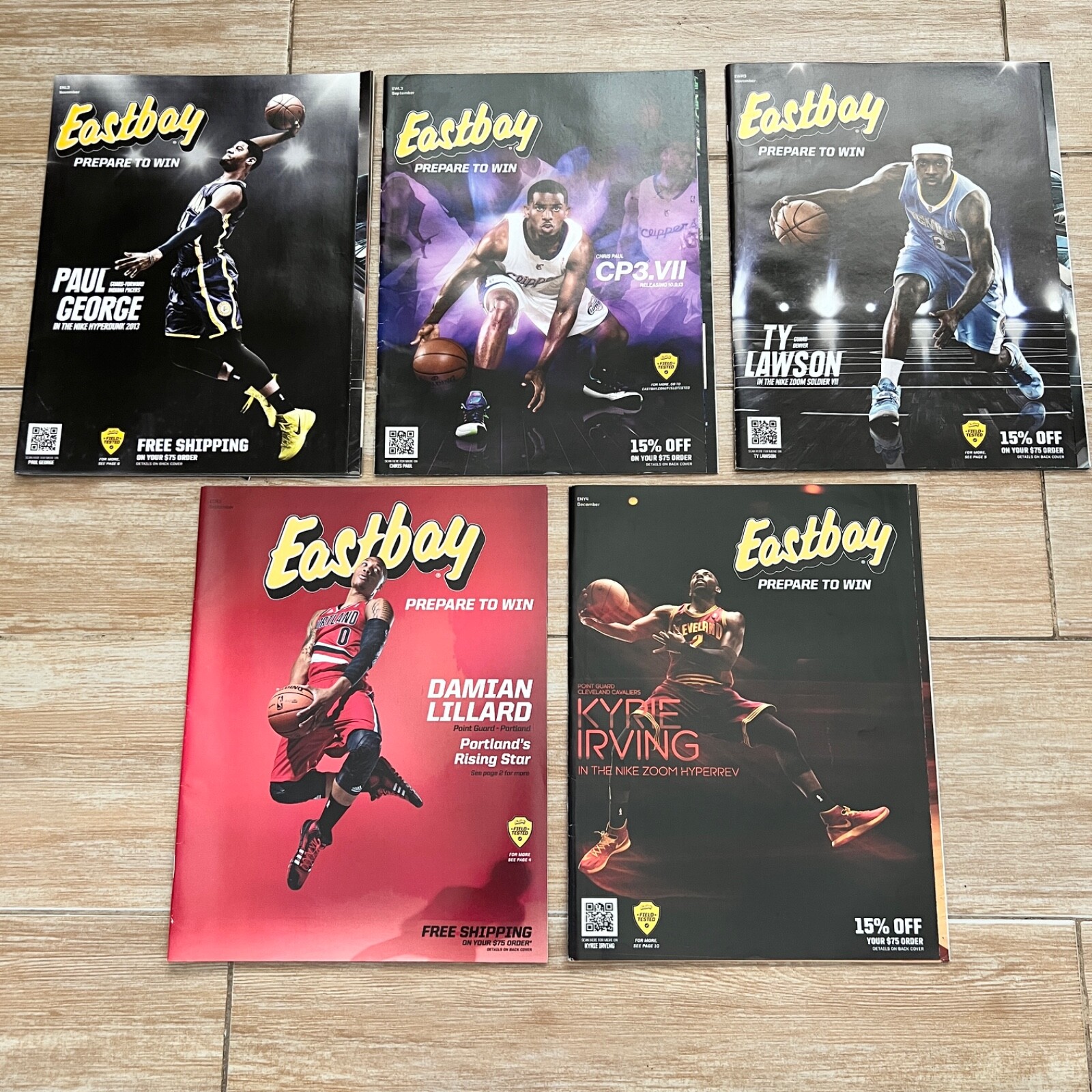 Lot of 5 PRISTINE Vintage EASTBAY 2013 Kyrie Irving, CP3, Dame, PG13 Catalogues Lot of 5 PRISTINE Vintage EASTBAY 2013 Kyrie Irving, CP3, Dame, PG13 Catalogues