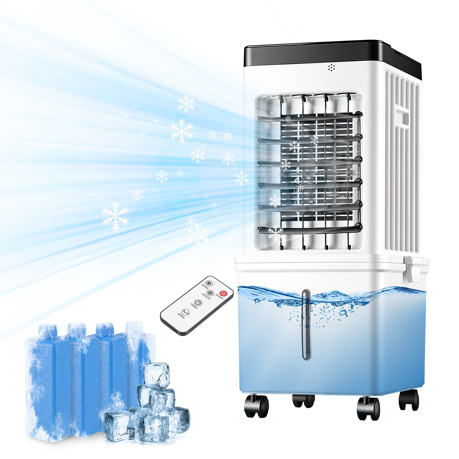 3500CFM Swamp Cooler Air Conditioner Evaporative w/ Detachable Water Tank 3500CFM Swamp Cooler Air Conditioner Evaporative w/ Detachable Water Tank
