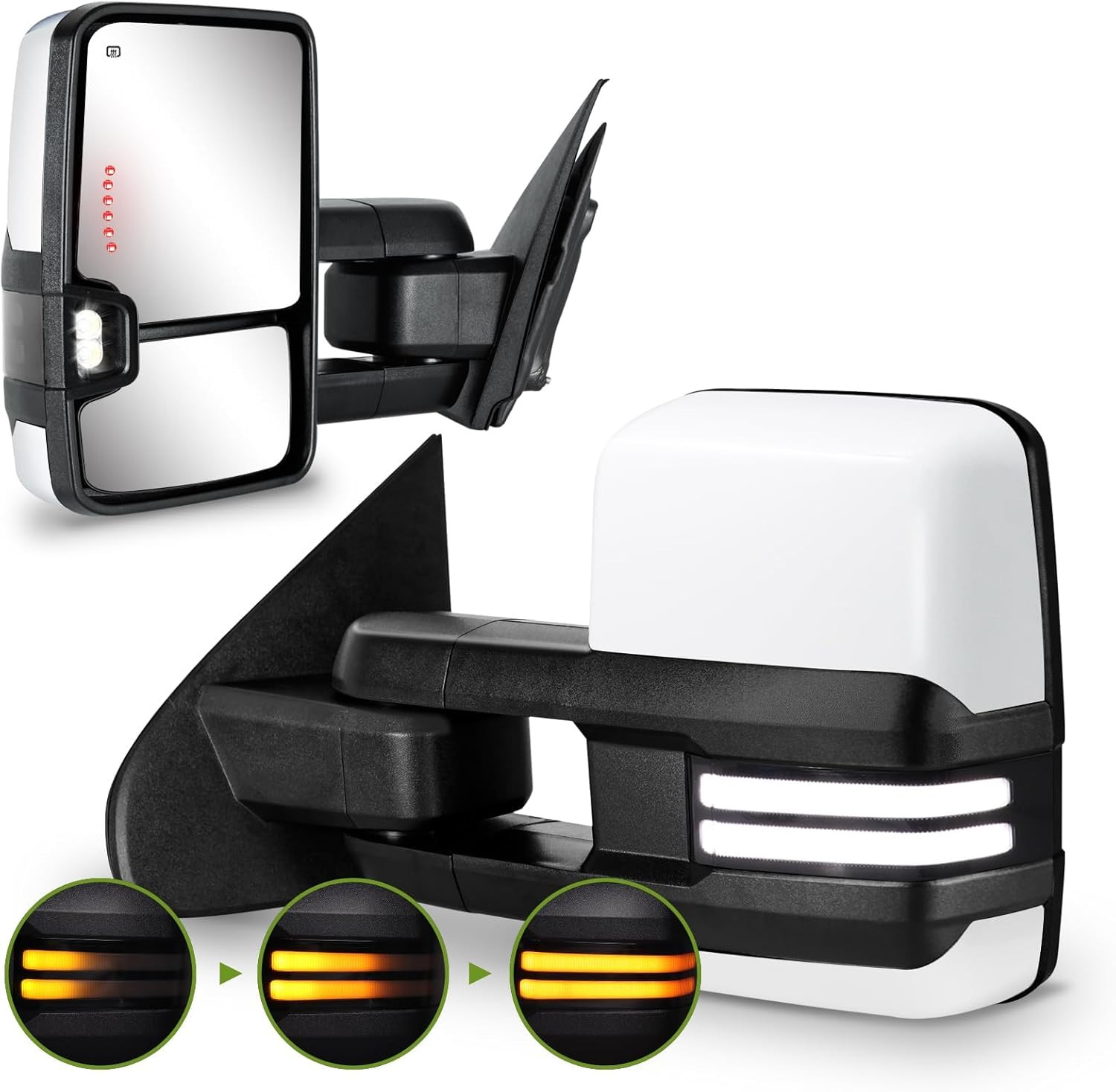 2014-2018 Silverado 1500 2015-2019 2500HD 3500HD Towing Mirrors–Compatible Repla 2014-2018 Silverado 1500 2015-2019 2500HD 3500HD Towing Mirrors–Compatible Repla