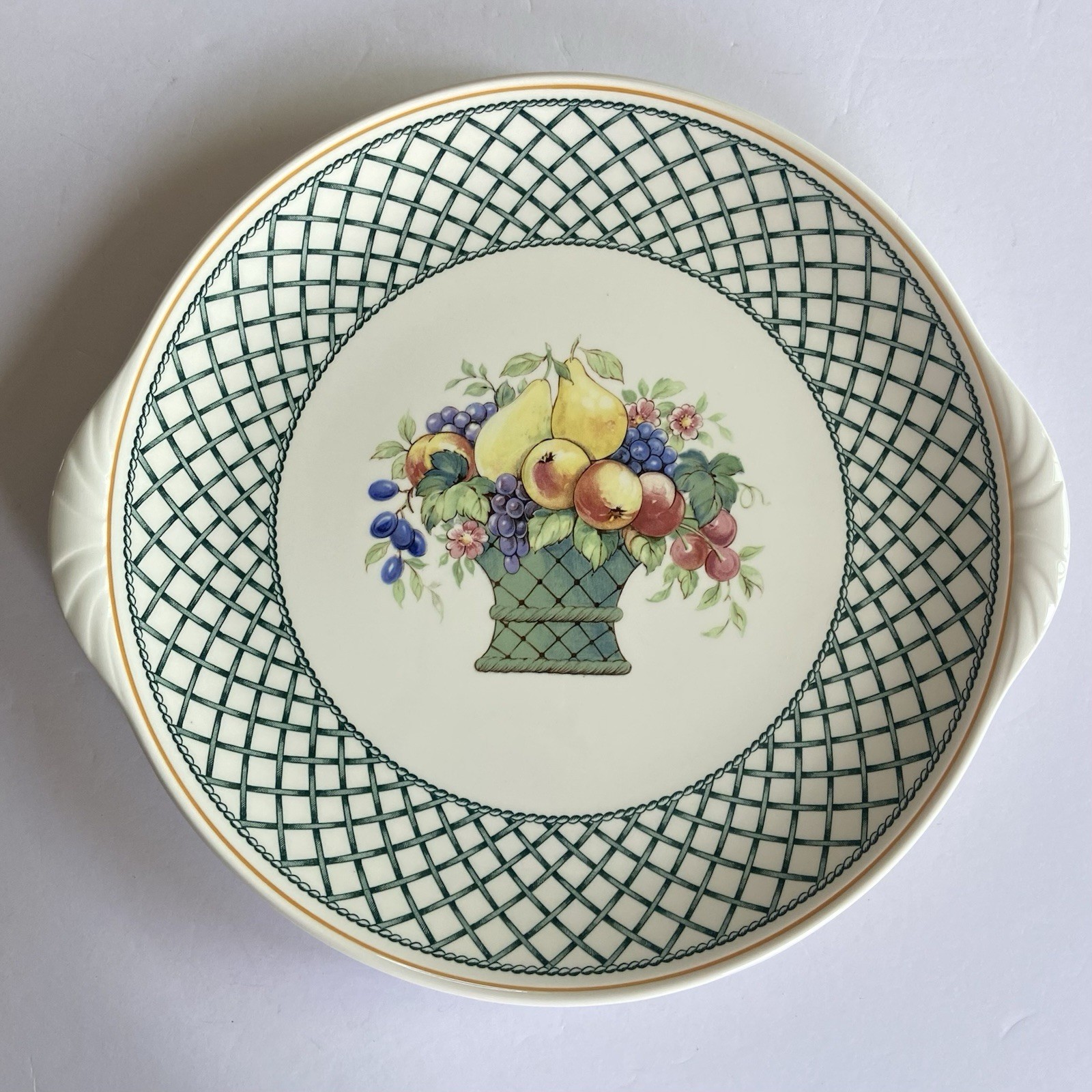 Villeroy & Boch Basket Handled Cake Plate Germany Porcelain