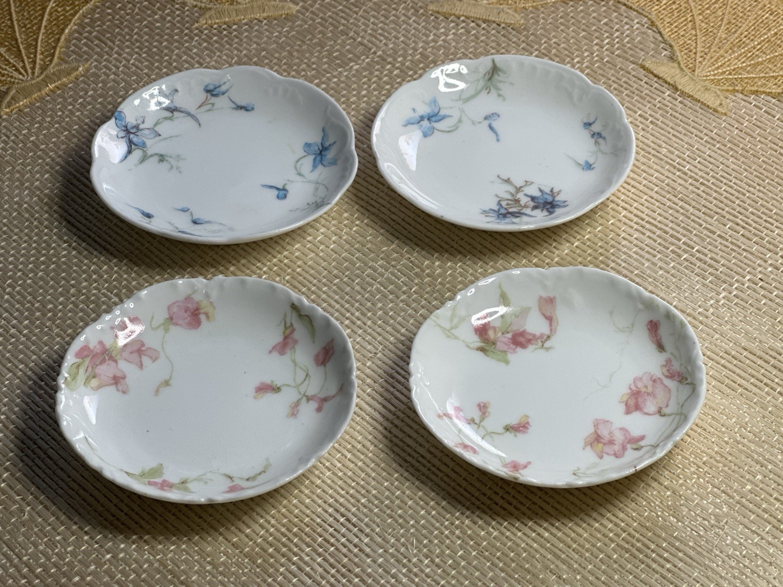 Antique Haviland & Co. Limoges Porcelain Butter Pats - Set of 4