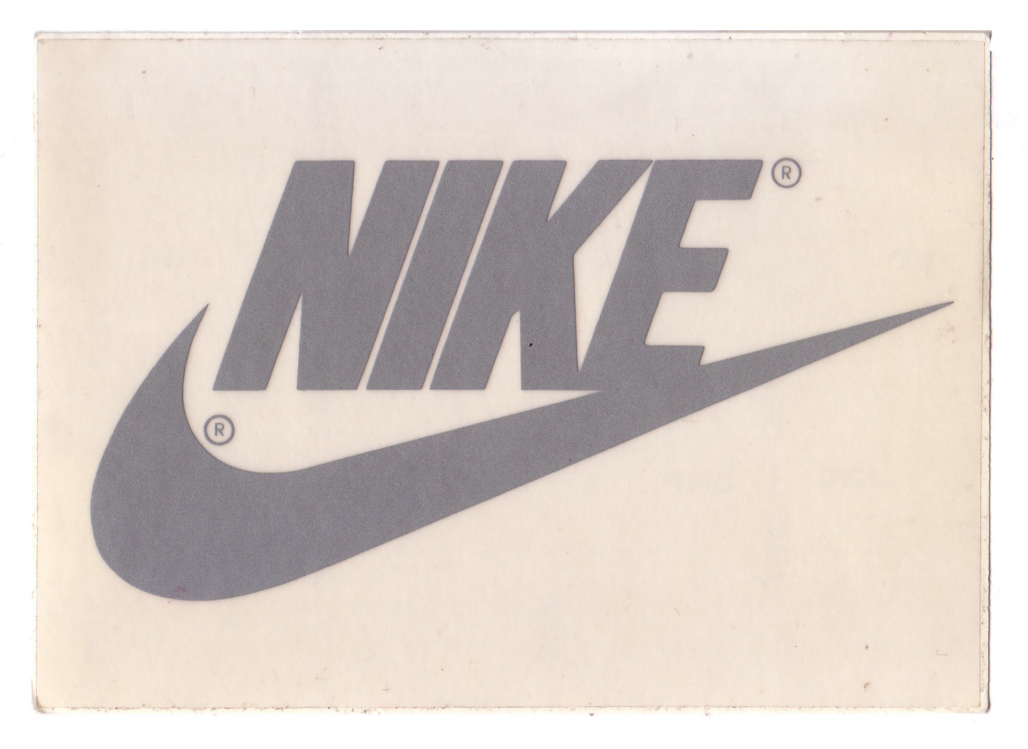 NIKE LOGO LETTERING STICKER - SILVER on Clear NIKE LOGO LETTERING STICKER - SILVER on Clear