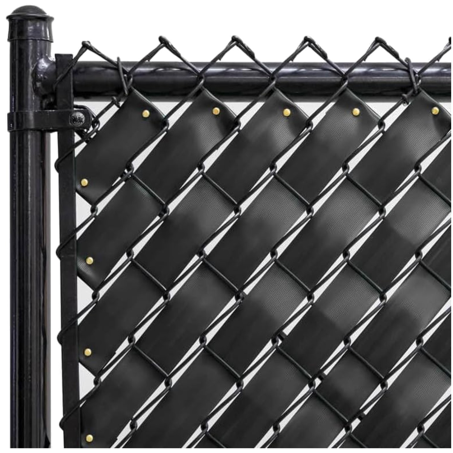 Versatile 250 ft Chain Link Fence Privacy Tape - Black