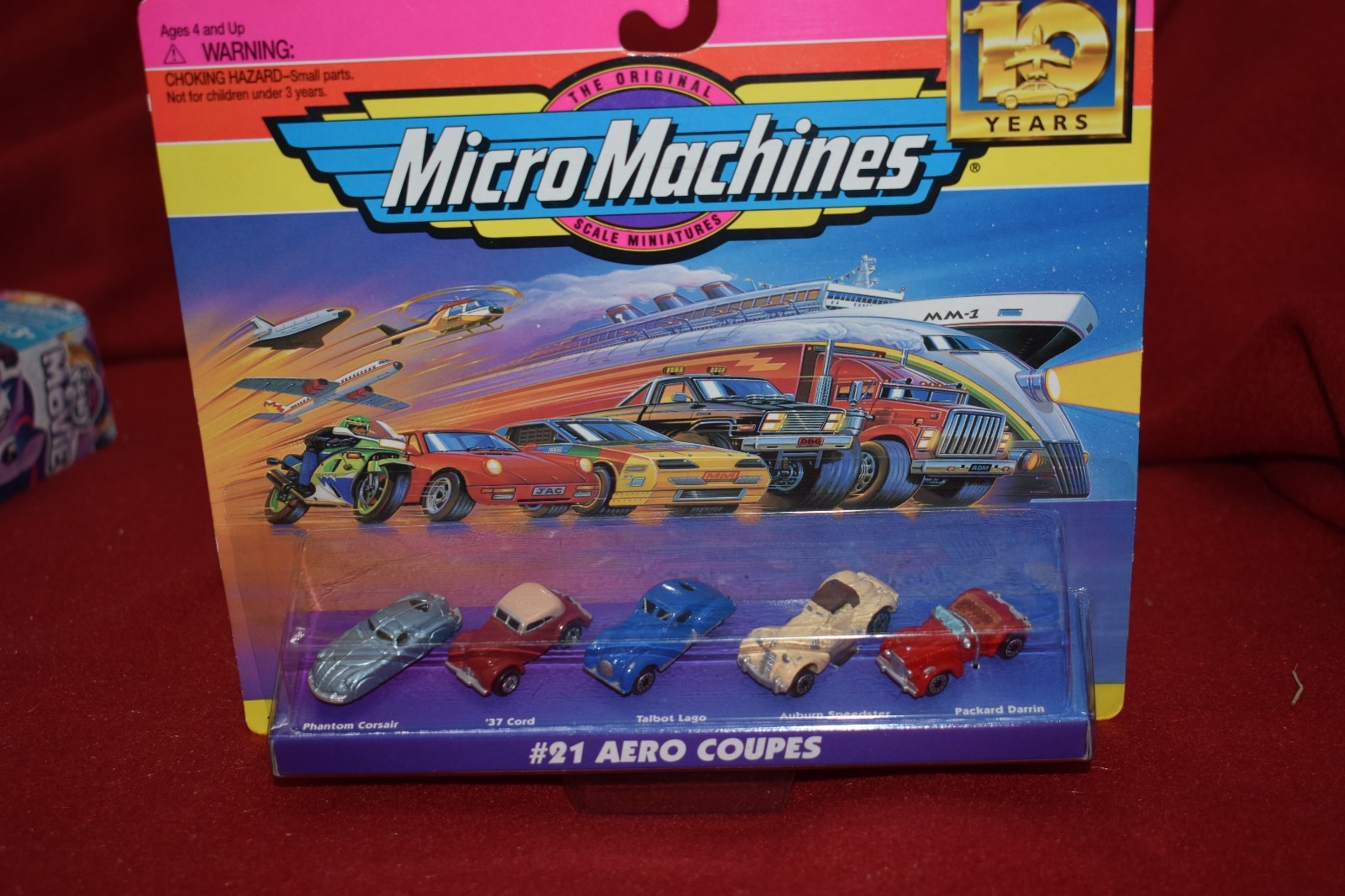 1997 Galoob Micro Machines #21 AERO COUPES Scale Miniature New On Card SEALED