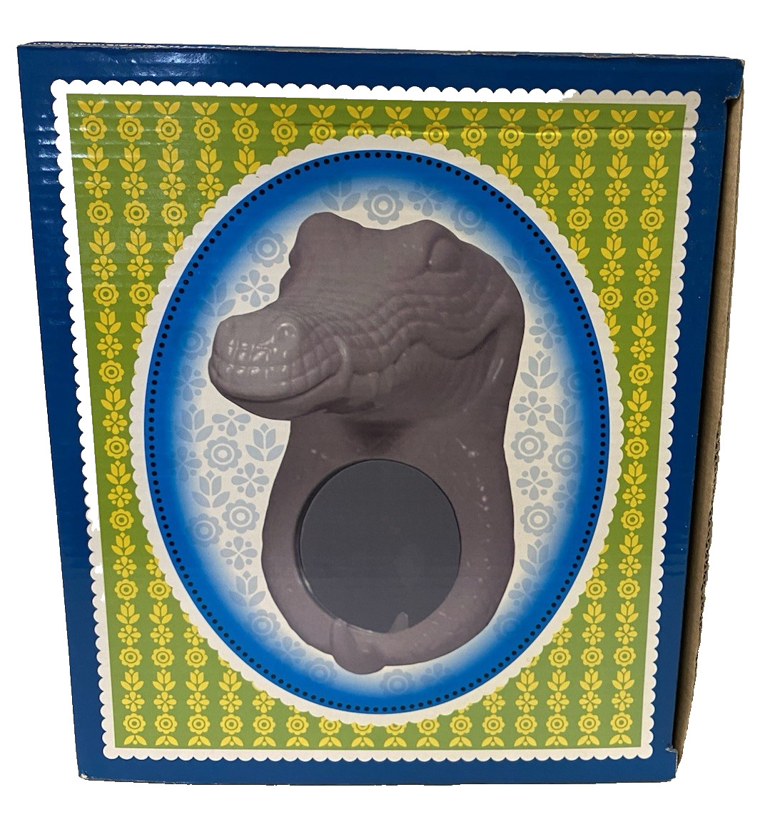 Crocodile Aligator  Porcelain Statue with Coat Hook and Mirror