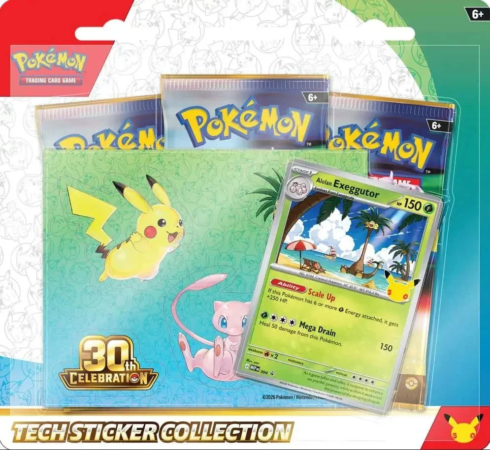 30th Anniversary Celebration Pokemon Tech Sticker Collection Random