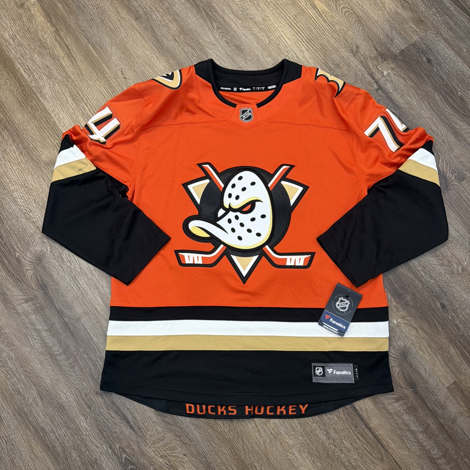 Anaheim Ducks Jersey Large Men’s Carlson Orange NWT