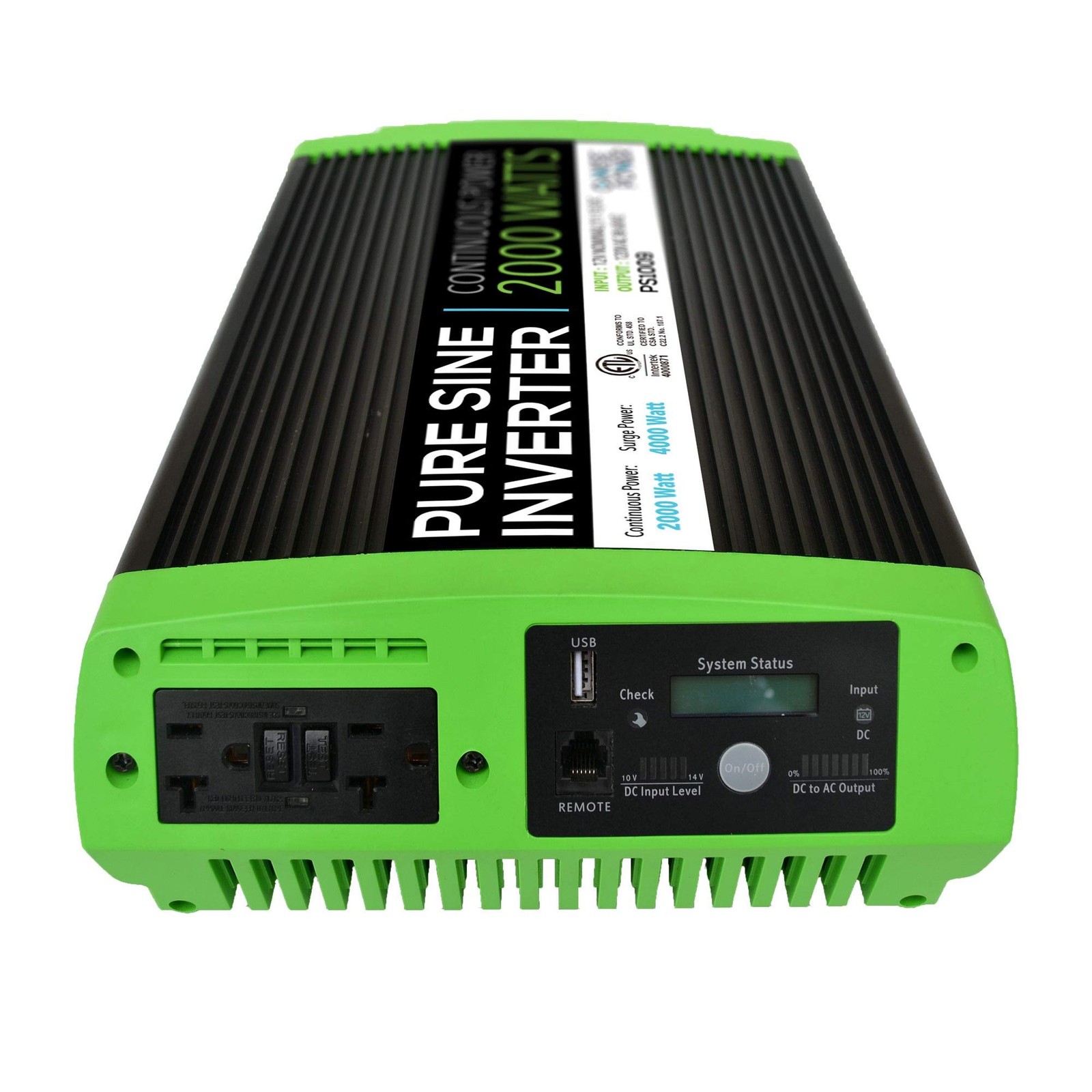 GoWISE Power PS1009 2000W Continuous 4000W Surge Peak Power Inverter GoWISE Power PS1009 2000W Continuous 4000W Surge Peak Power Inverter