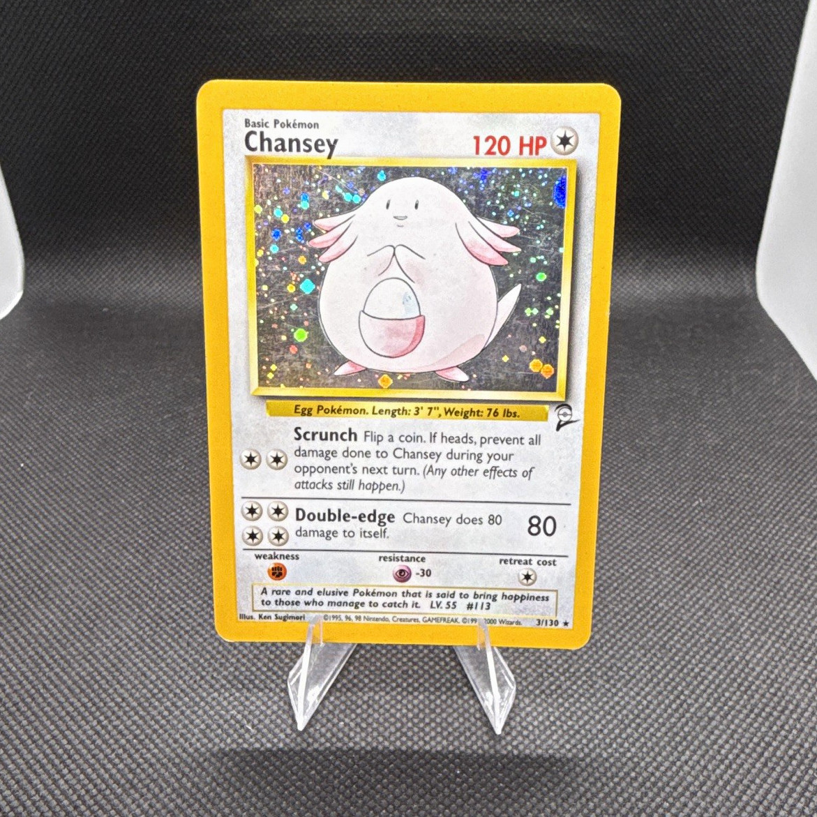 Wizards of the Coast Chansey 3/130 Base Set 2 Holo Rare English 120 HP Unlimited