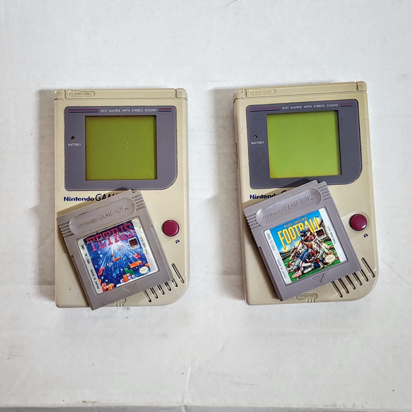 Nintendo Gameboy DMG 2x Console Lot + Games *No Power For Parts or Repair As Is