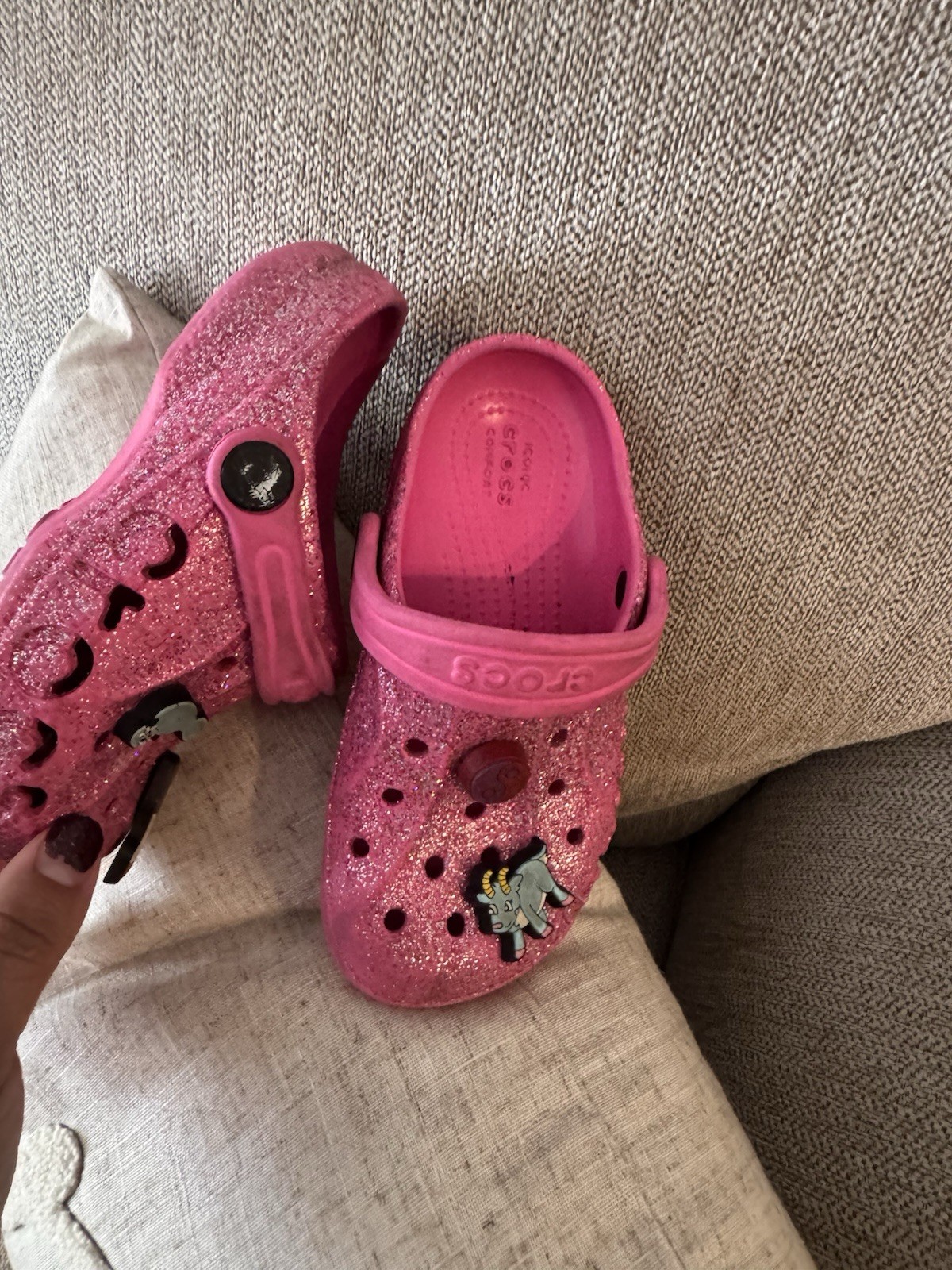 Crocs Pink Kids Glitter