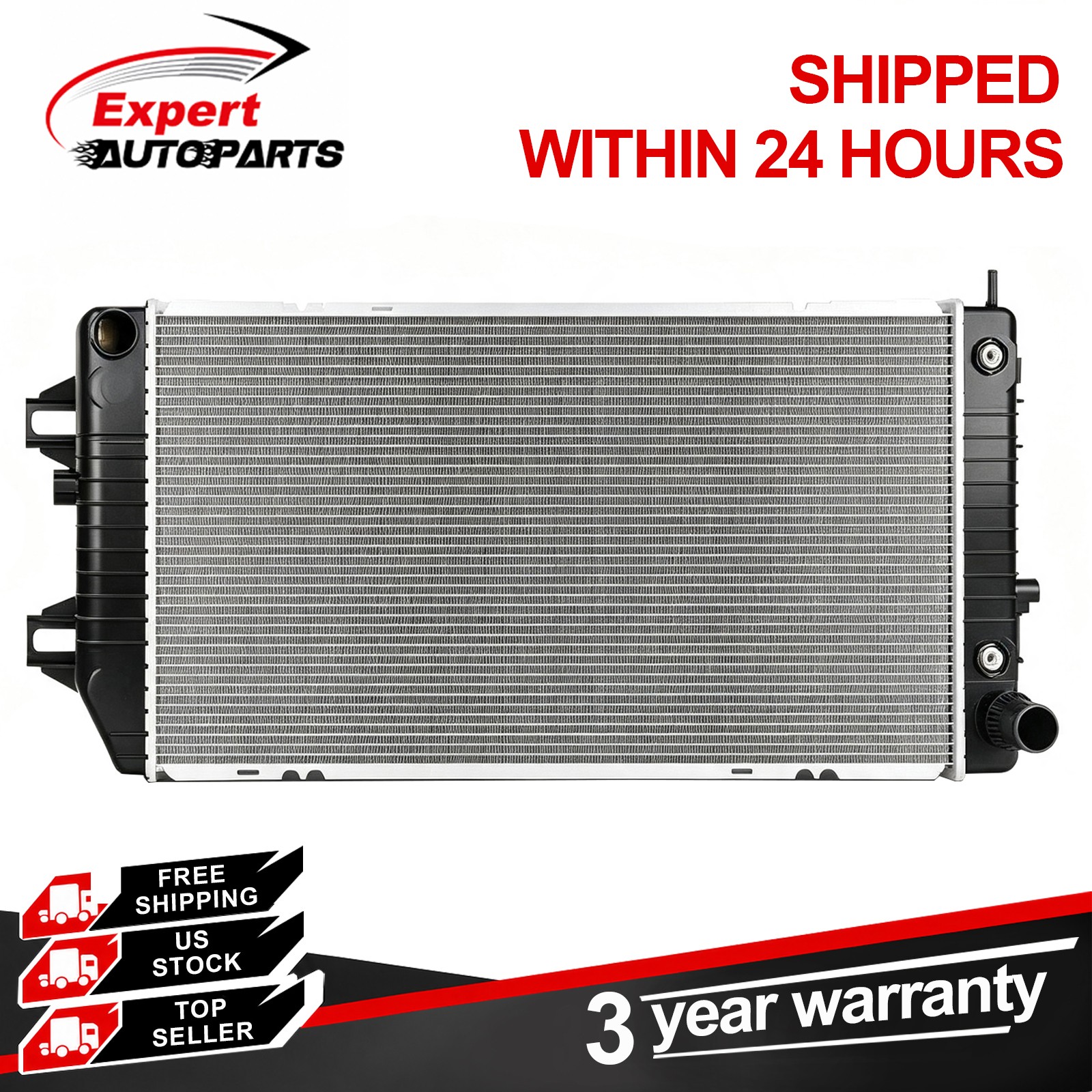 Fits 2006-2022 Express Savana 2500 3500 2.8L 6.6L Aluminum Core Radiator 2935