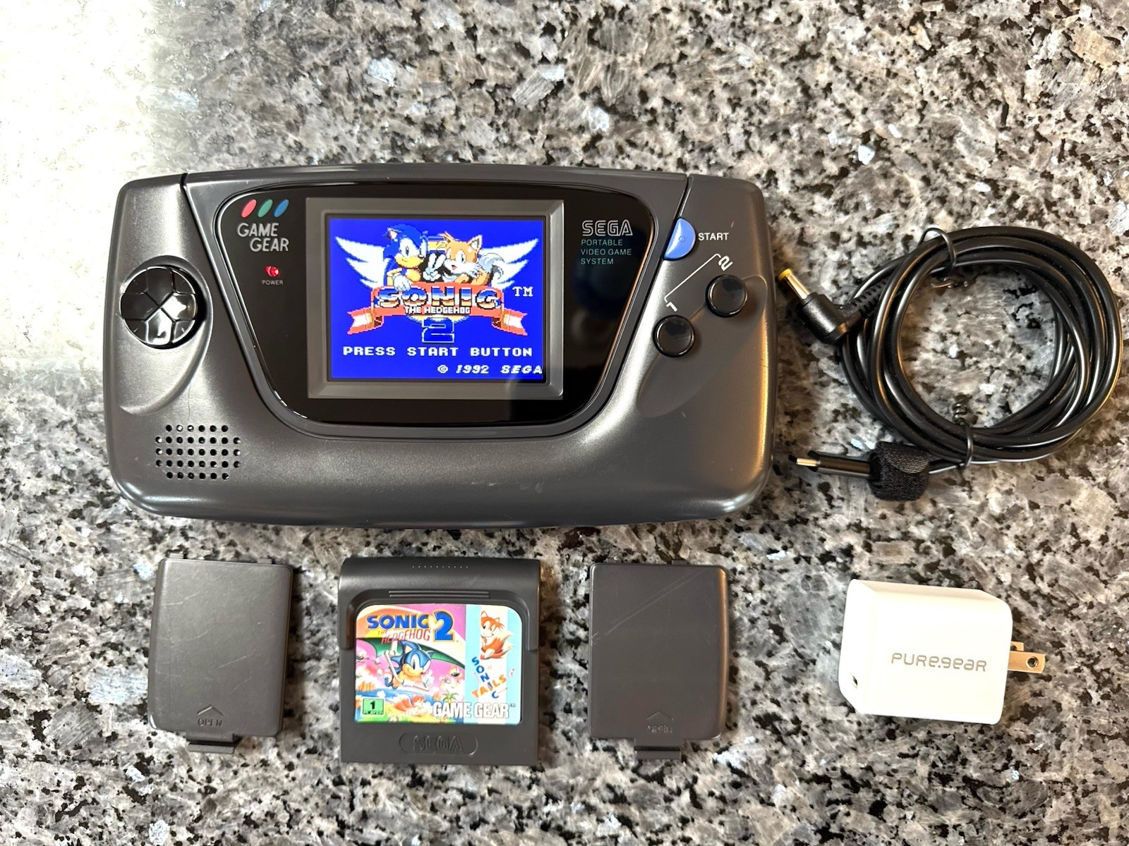 Sega Game Gear - Works, Recapped, New LCD Screen, Clean Shell, USB-C Setup +more