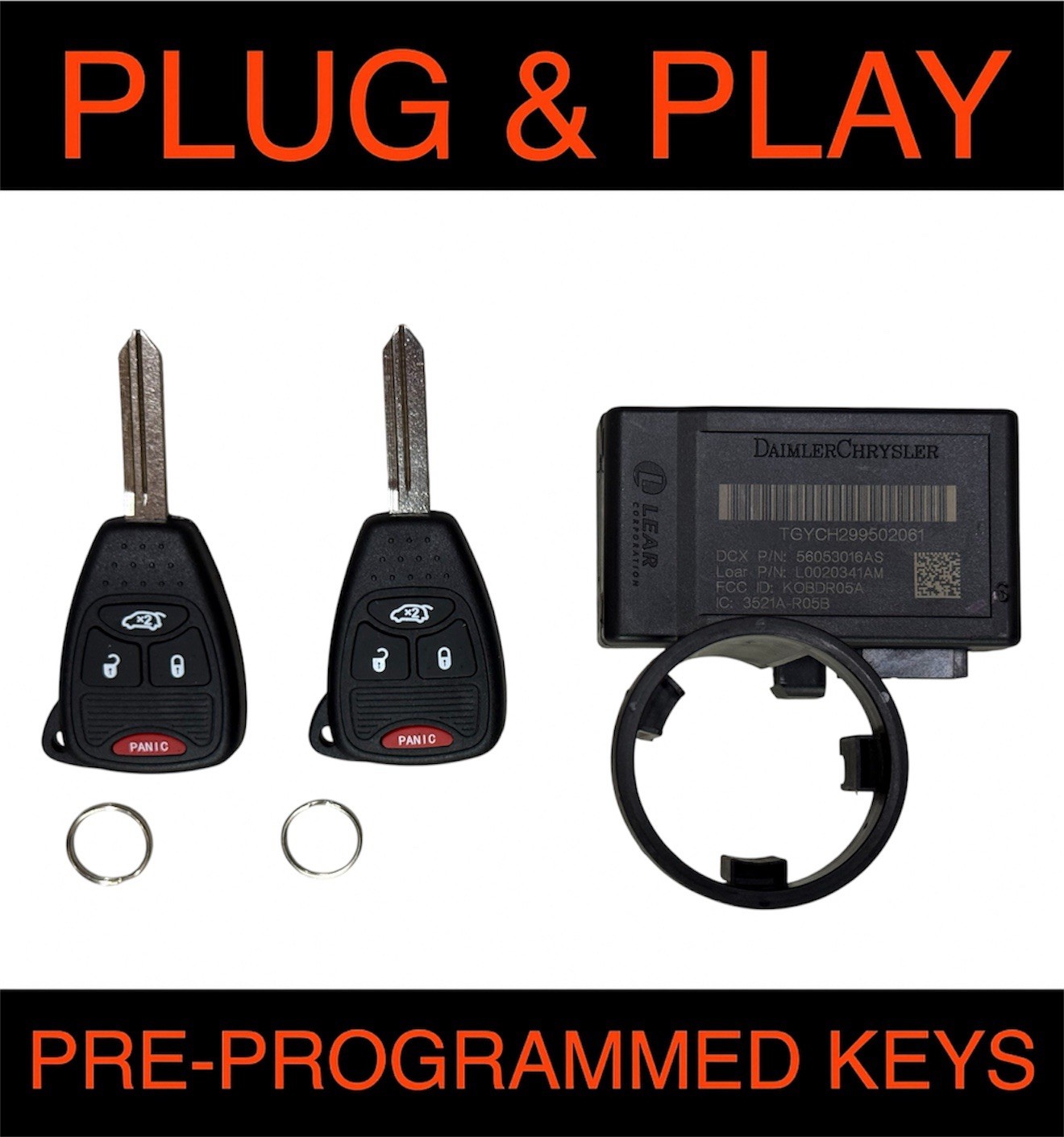 2005-2007 Jeep Grand Cherokee Immobilizer 56053016AS VIN Programmed Plug & Play