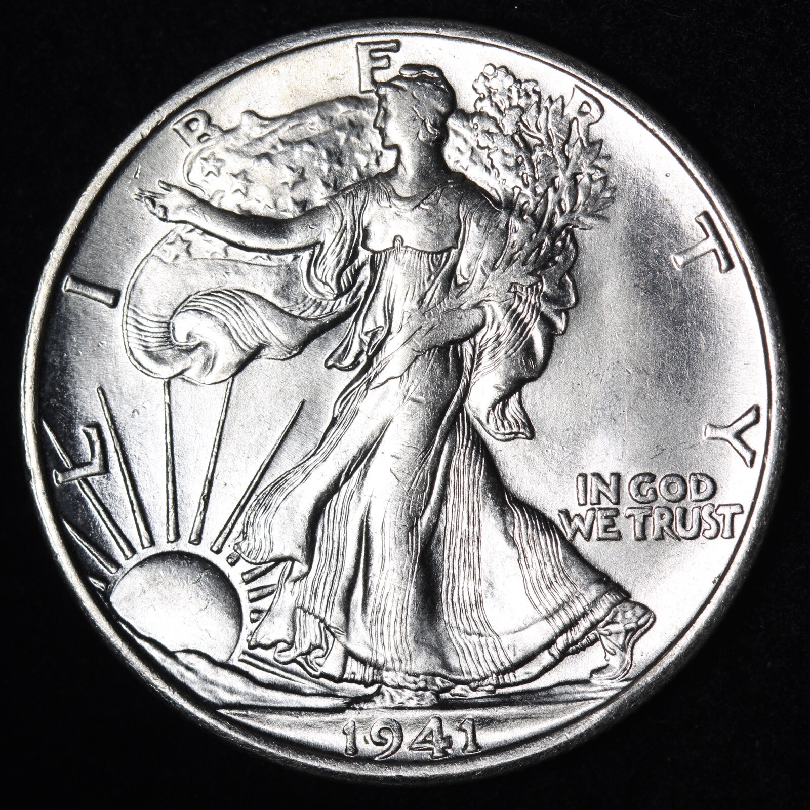 BU 1941-S Walking Liberty SILVER Half Dollar UNCIRCULATED UNC MS 