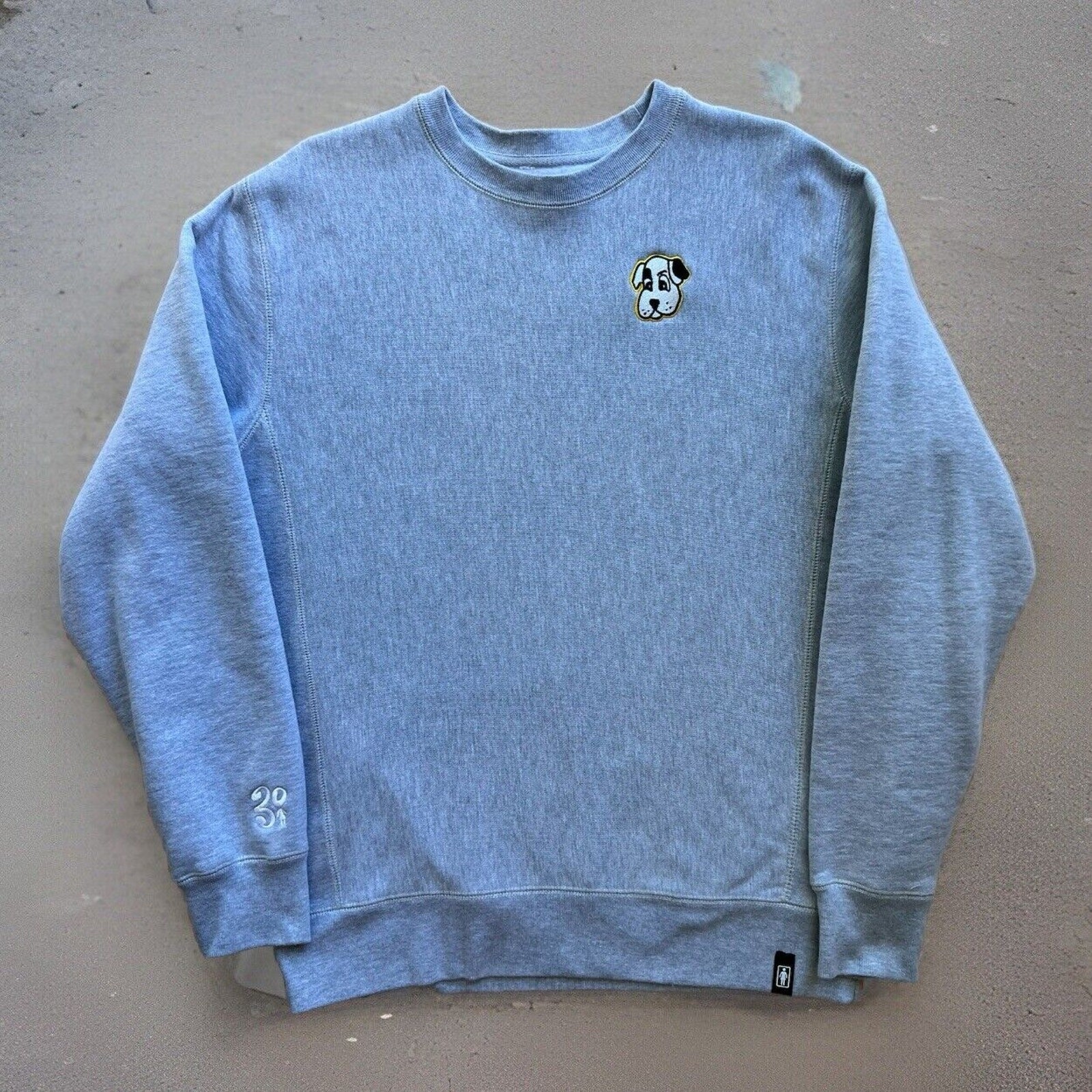 Girl Skateboards Pup Sweatshirt Medium Gray Heavy Crew Pullover Skater Punk Girl Skateboards Pup Sweatshirt Medium Gray Heavy Crew Pullover Skater Punk