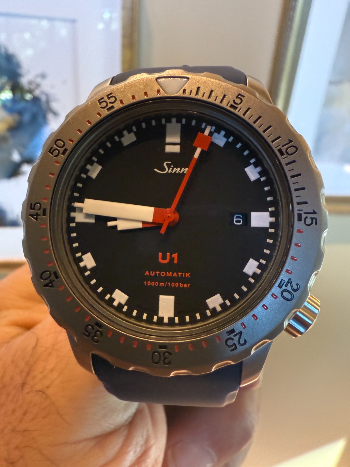 NEAR MINT - Sinn U1 1010.U1 Automatic Diver 44mm Black Dial U-Boat Steel 1000m