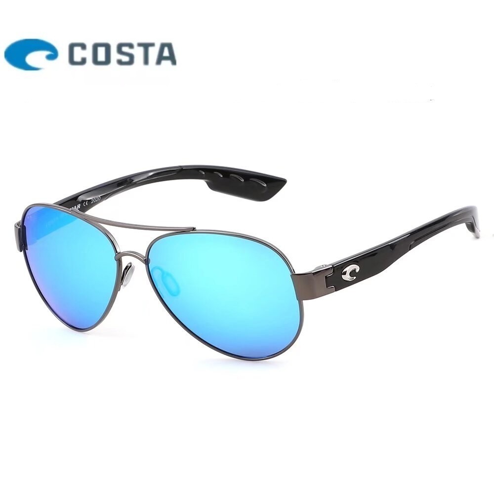 Costa Del Mar South Point Aviator Sunglasses 580P Polarized Blue Mirror