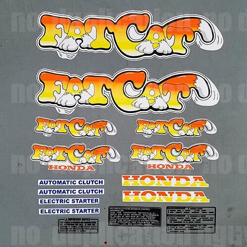 1987 87' dirtbike TR200 Fat Cat graphic 15pc Decal sticker retro graphics calcos