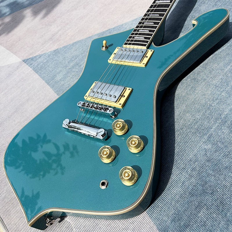 Factory‑direct Lake‑Blue Special‑Shaped Electric Guitar, 