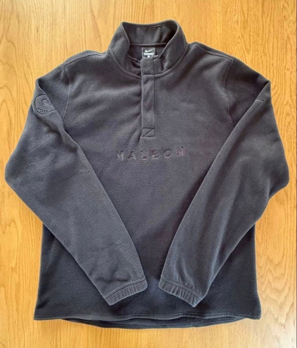 Authentic Malbon x Nike Half-Zip Fleece Jacket, Black