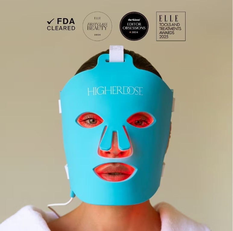 NEW HigherDose Red Light Unisex Anti-Aging Face Mask Reduce Wrinkles Blue MK66-L