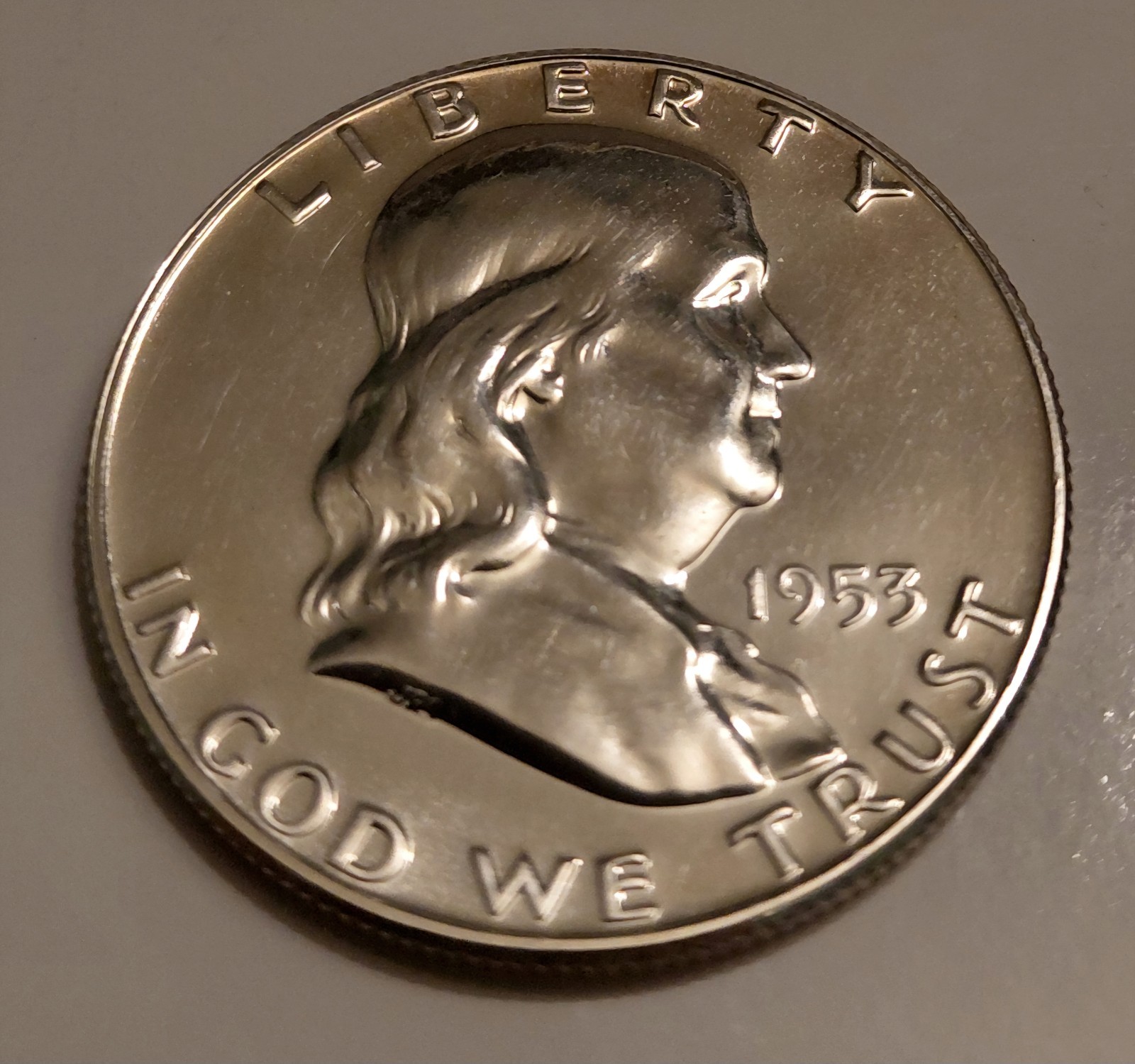 1953 Proof Franklin Silver 50¢ **VERY NICE COIN** (Stock Photo)