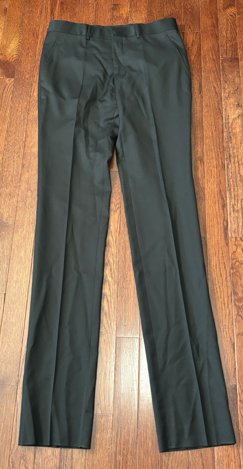 Hermes uniform suit pants Black European 40 UnHemmed NWOT 32x38