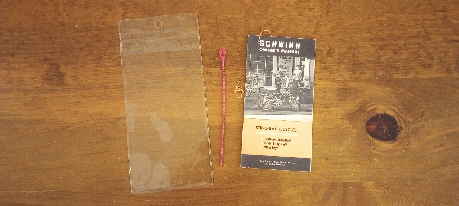 Vintage 1969 Schwinn Krate Banana Seat Muscle Bike 5-Speed Owners Manual