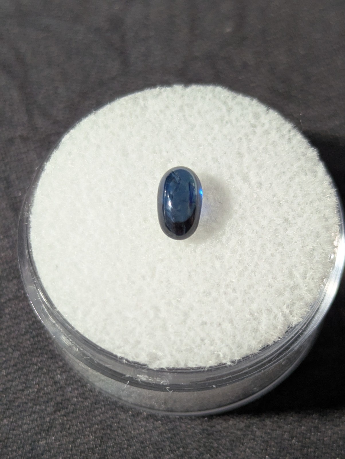 0.93 ct Natural Blue Sapphire Oval Cabochon Gemstone 7x4mm Madagascar Loose