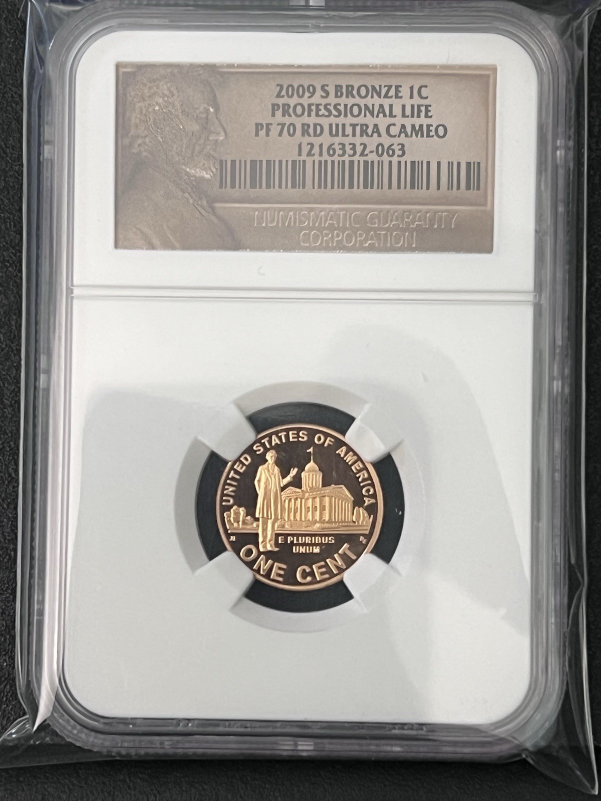 2009 S Bronze Lincoln 1C PROFESSIONAL LIFE NGC PF70 RD Ultra Cameo #063