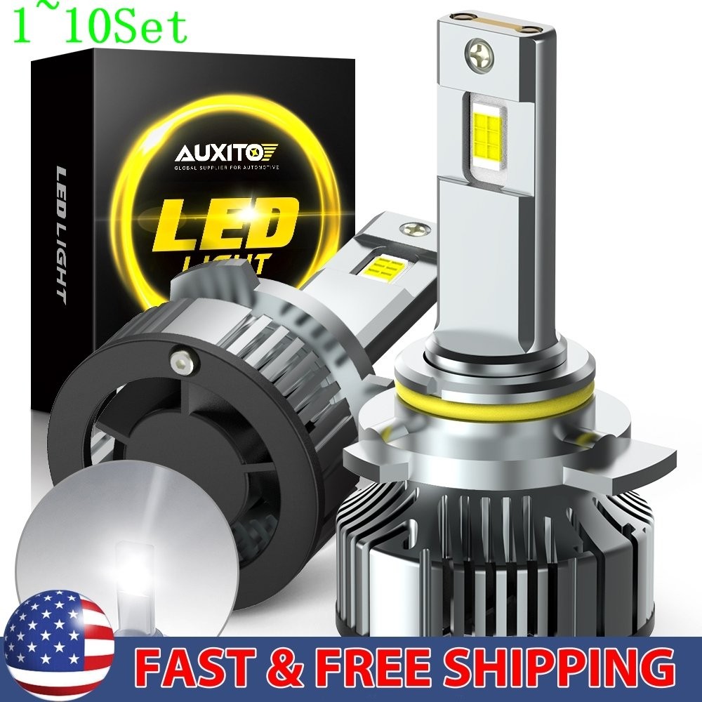 AUXITO 9012 LED Headlight CSP Bulbs Conversion High/Low-Beam 6000K White 1-10Set