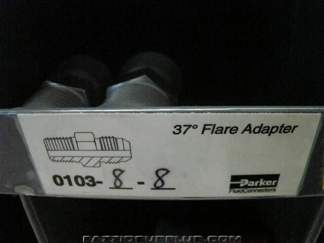 (2)Parker Hydraulic Fitting 37 deg Flare Adapter 0103-8-8