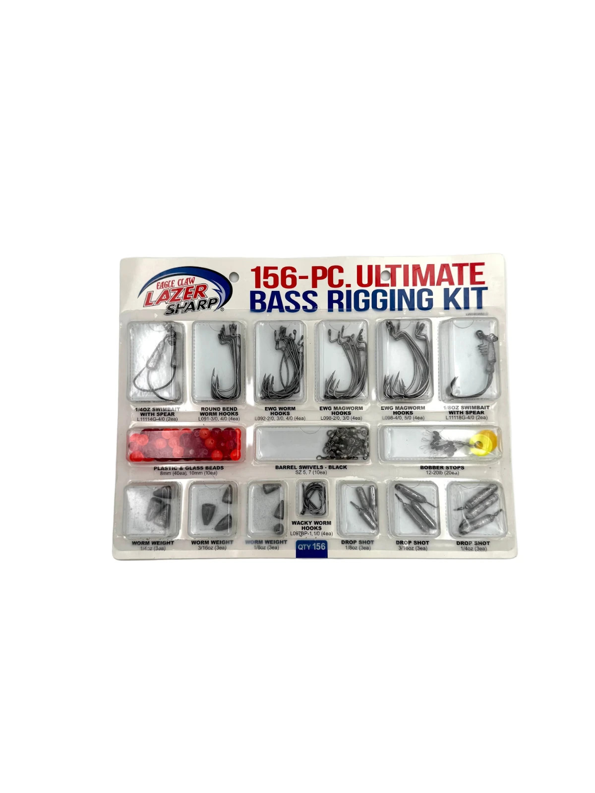 Eagle Claw Lazer Sharp 156PC Ultimate Bass Rigging Kit Eagle Claw Lazer Sharp 156PC Ultimate Bass Rigging Kit