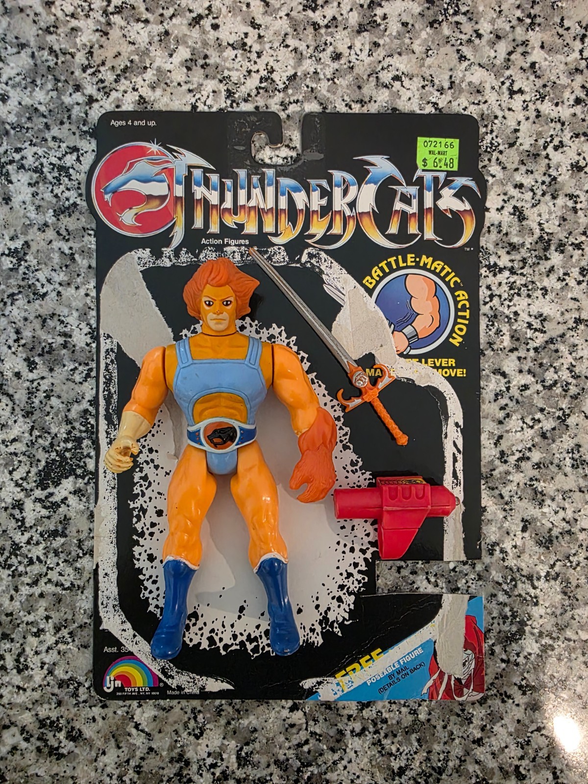 Lion-O Orange Sword 1985 THUNDERCATS Ljn LOOSE Complete w Card Back RB10