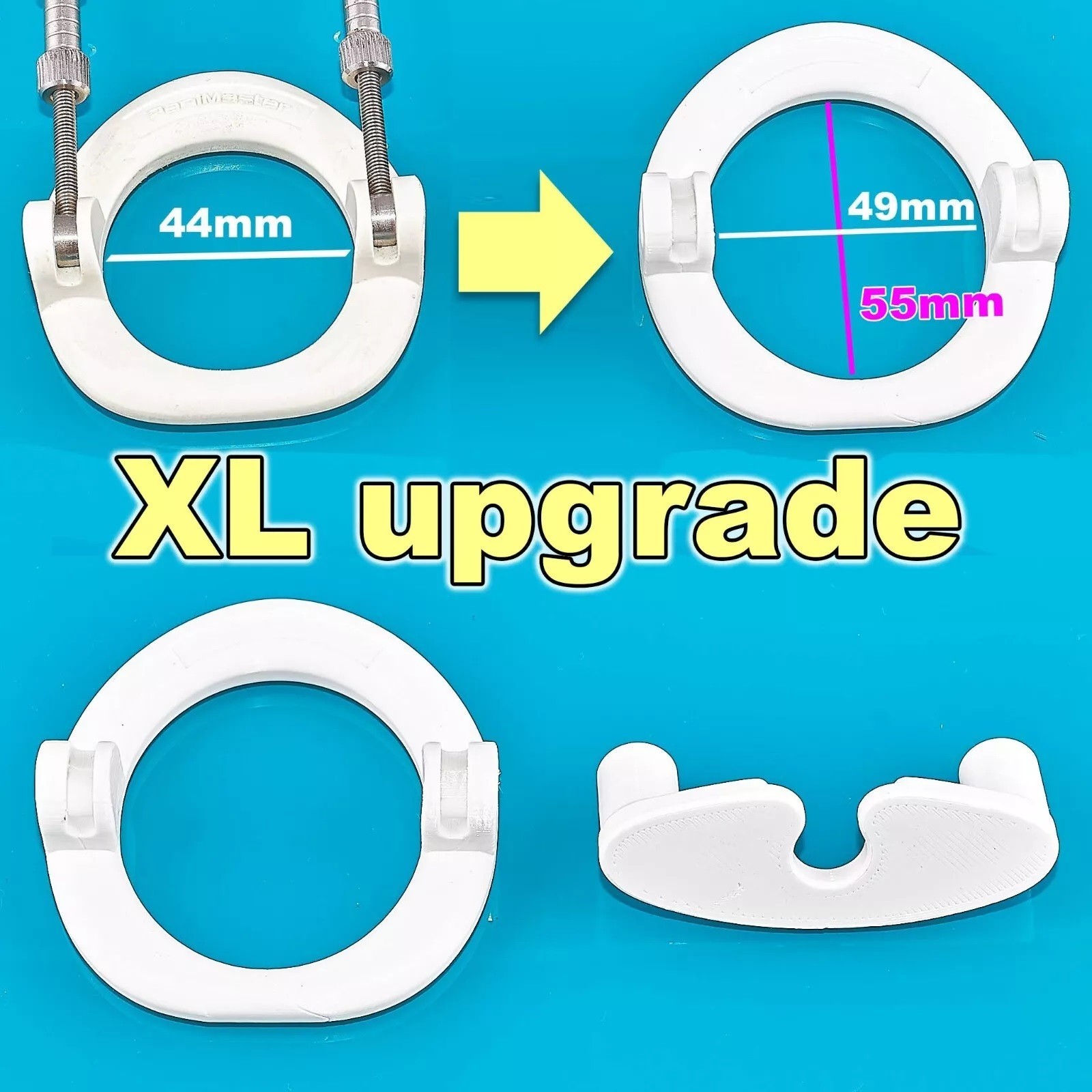 XL base ring + coupling socket Upgrade set for PeniMaster Pro vacuum extender