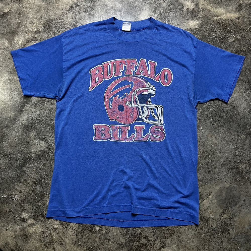 Vtg Buffalo Bills NFL Football Team Unisex Short Sleeve T shirt Helmet HN3501