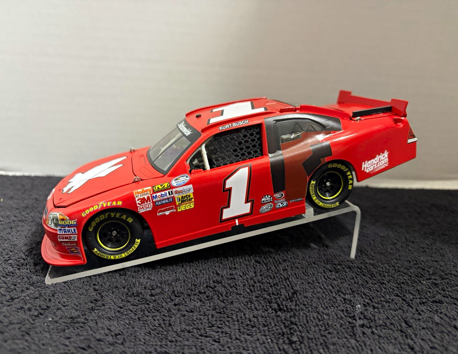 Custom Built 1/24 Kurt Busch 2012 Nationwide Daytona Win NASCAR Diecast Car