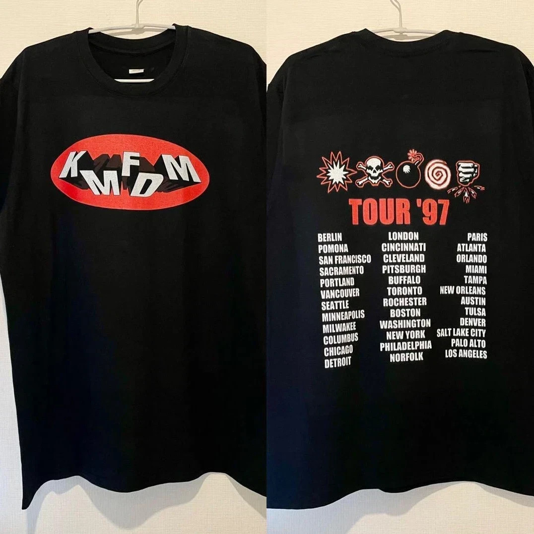 Hot New KMFDM Symbols Tour 1997 Industrial Rock Concert T Shirt Unisex Tee