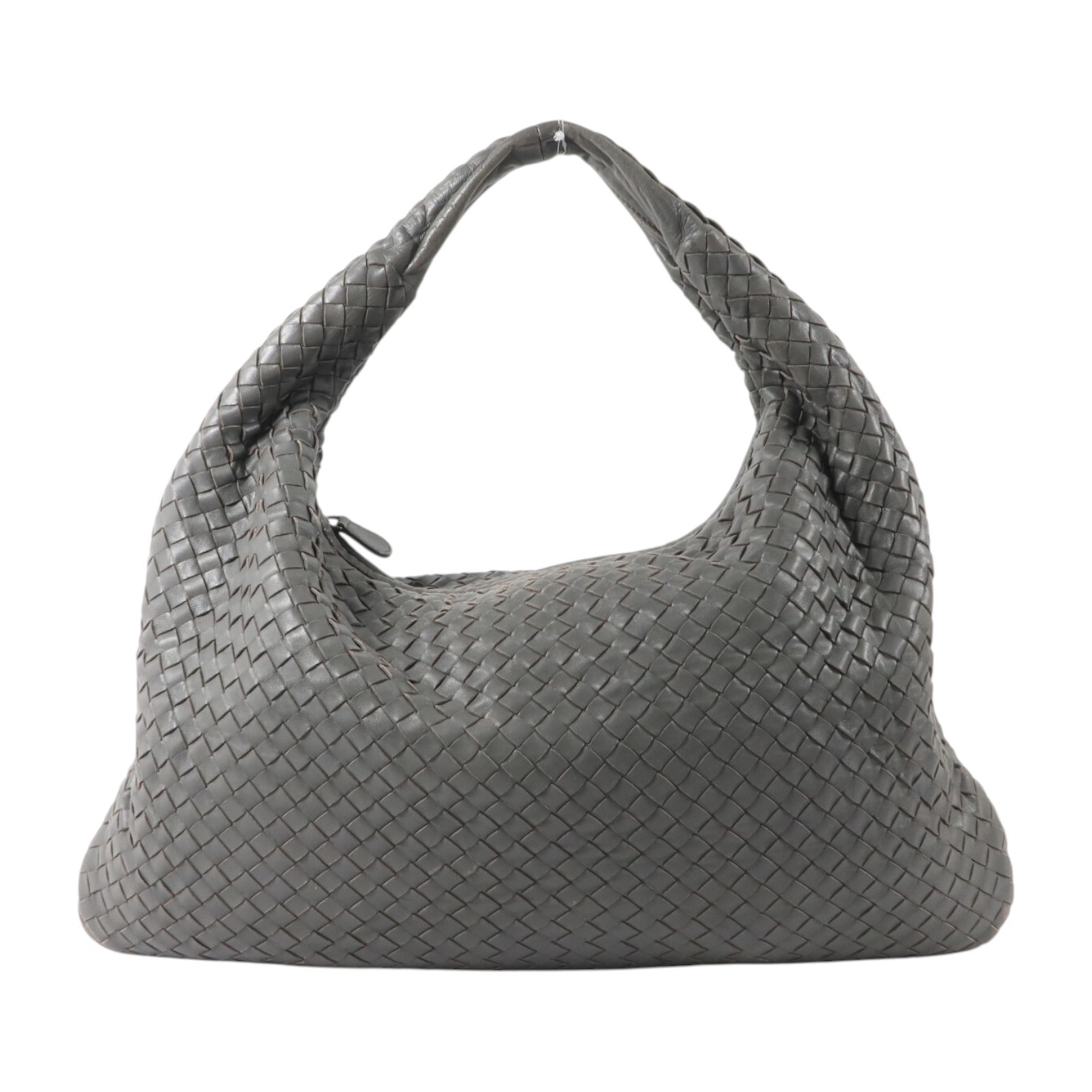 BOTTEGA VENETA BV Hobo Bag Handbag Intrecciato Lambskin Leather Gray BOTTEGA VENETA BV Hobo Bag Handbag Intrecciato Lambskin Leather Gray