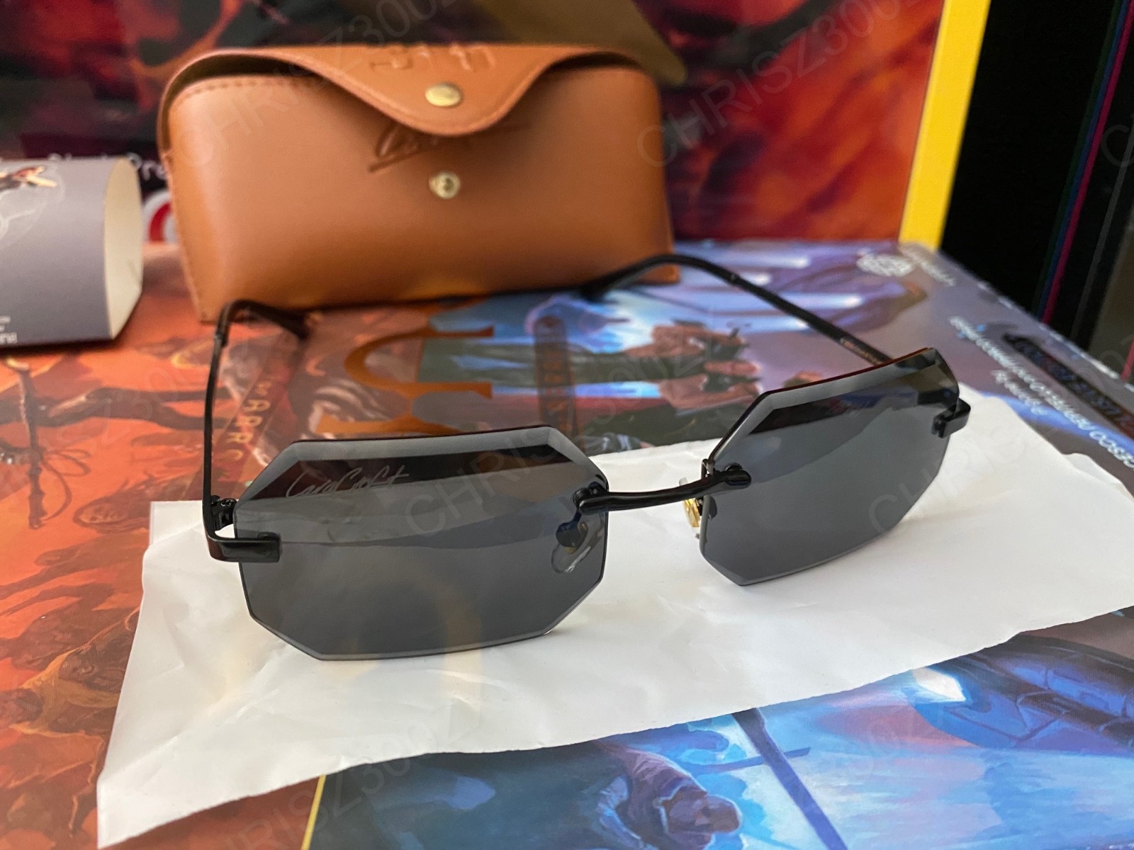 Tomb Raider Lara Croft Angel of Darkness Sunglasses Shades 1:1 + Pouch cosplay
