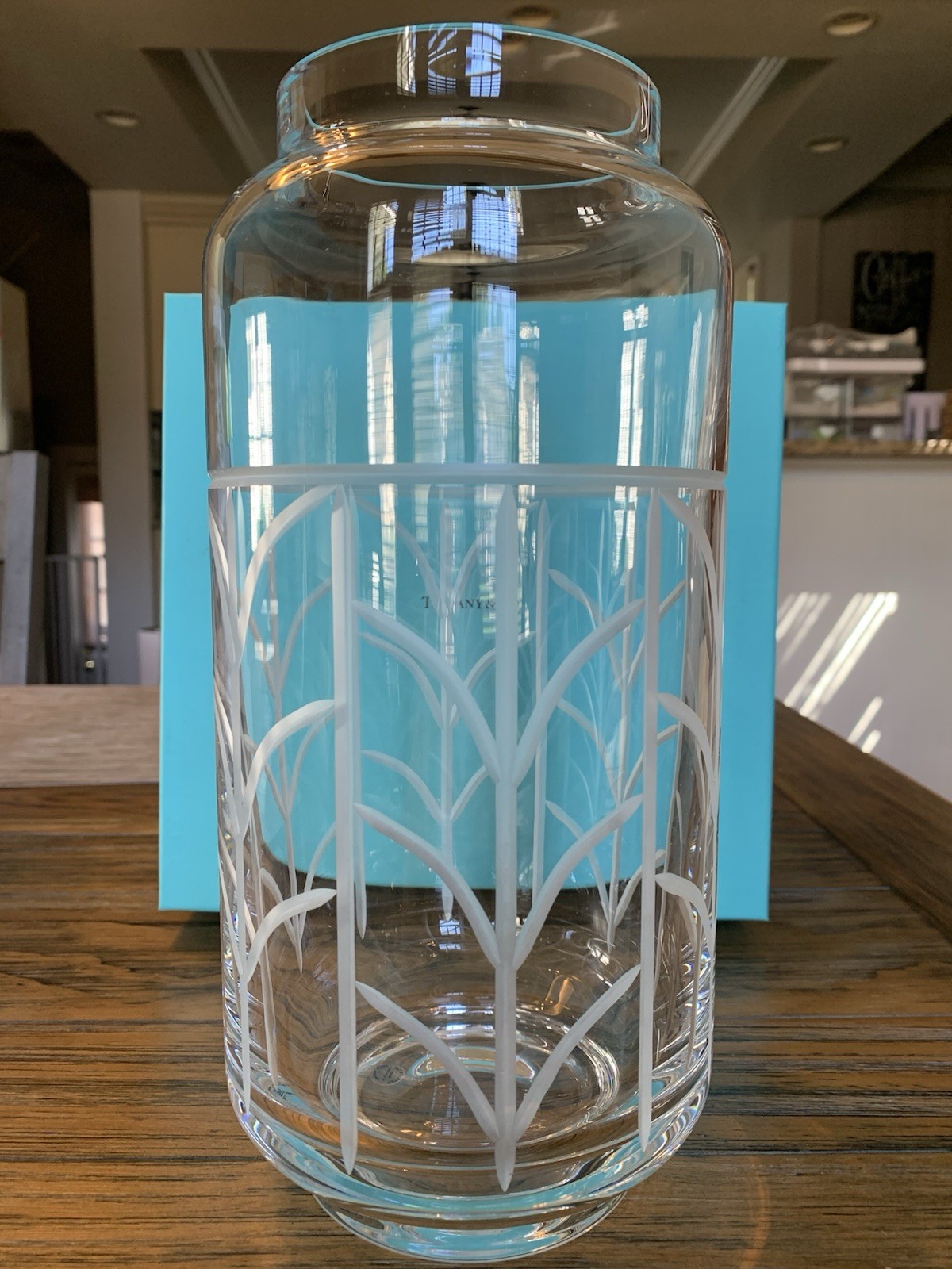  Tiffany And Co. Retired Wheat Leaf baluster Vase 13497 With Box  Tiffany And Co. Retired Wheat Leaf baluster Vase 13497 With Box