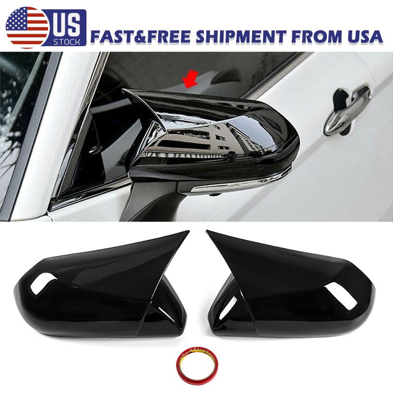 For Toyota Camry 2025 2026 Gloss Black Side Mirror Covers Overlay Caps Add On