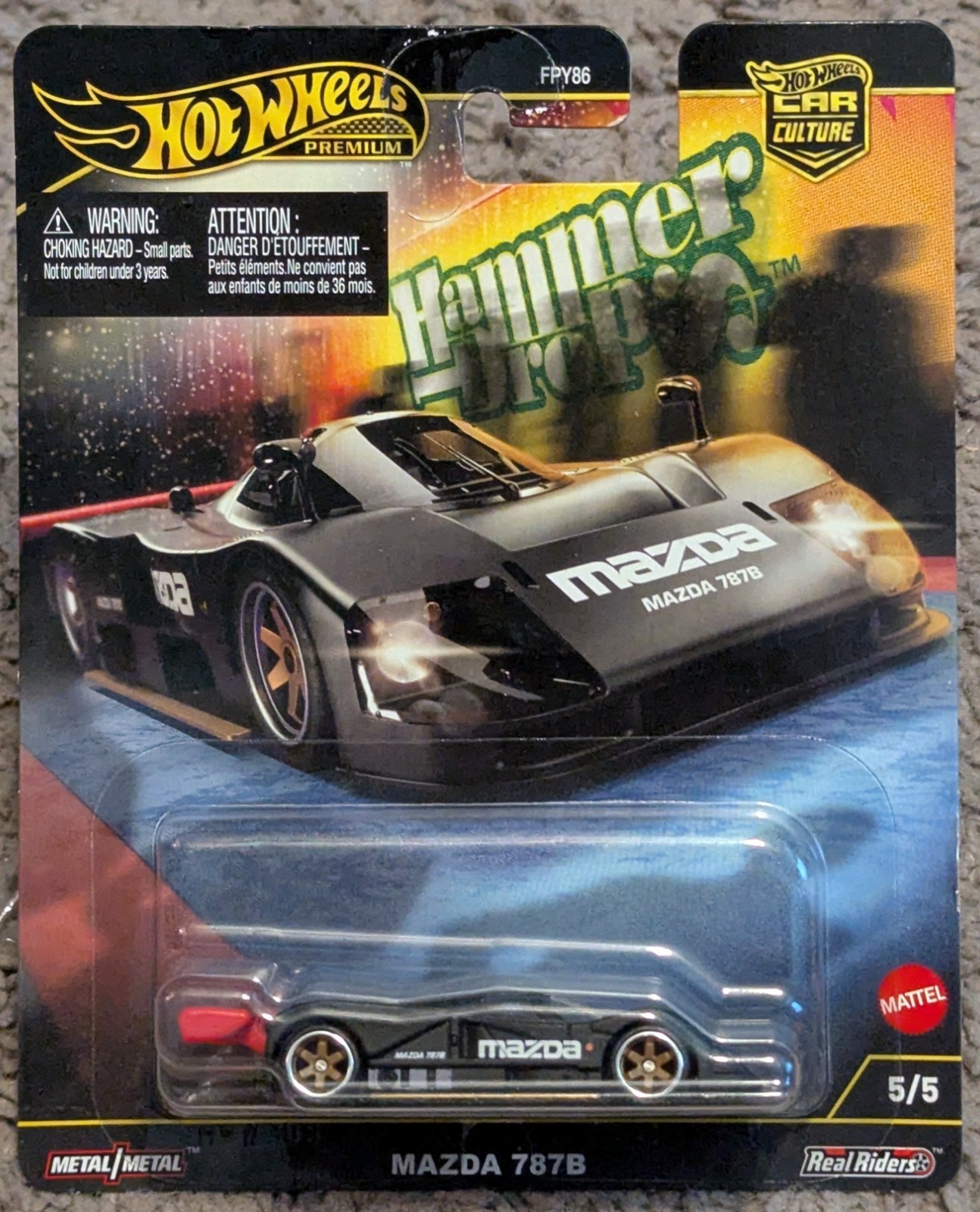 2025 Hot Wheels Premium Hammer Drop 5/5 MAZDA 787B Black 2025 Hot Wheels Premium Hammer Drop 5/5 MAZDA 787B Black