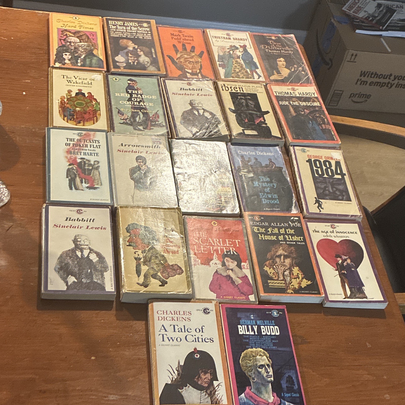 Signet Classic Series Lot of 22 Paperback Classics - Dickens, Orwell, Twain