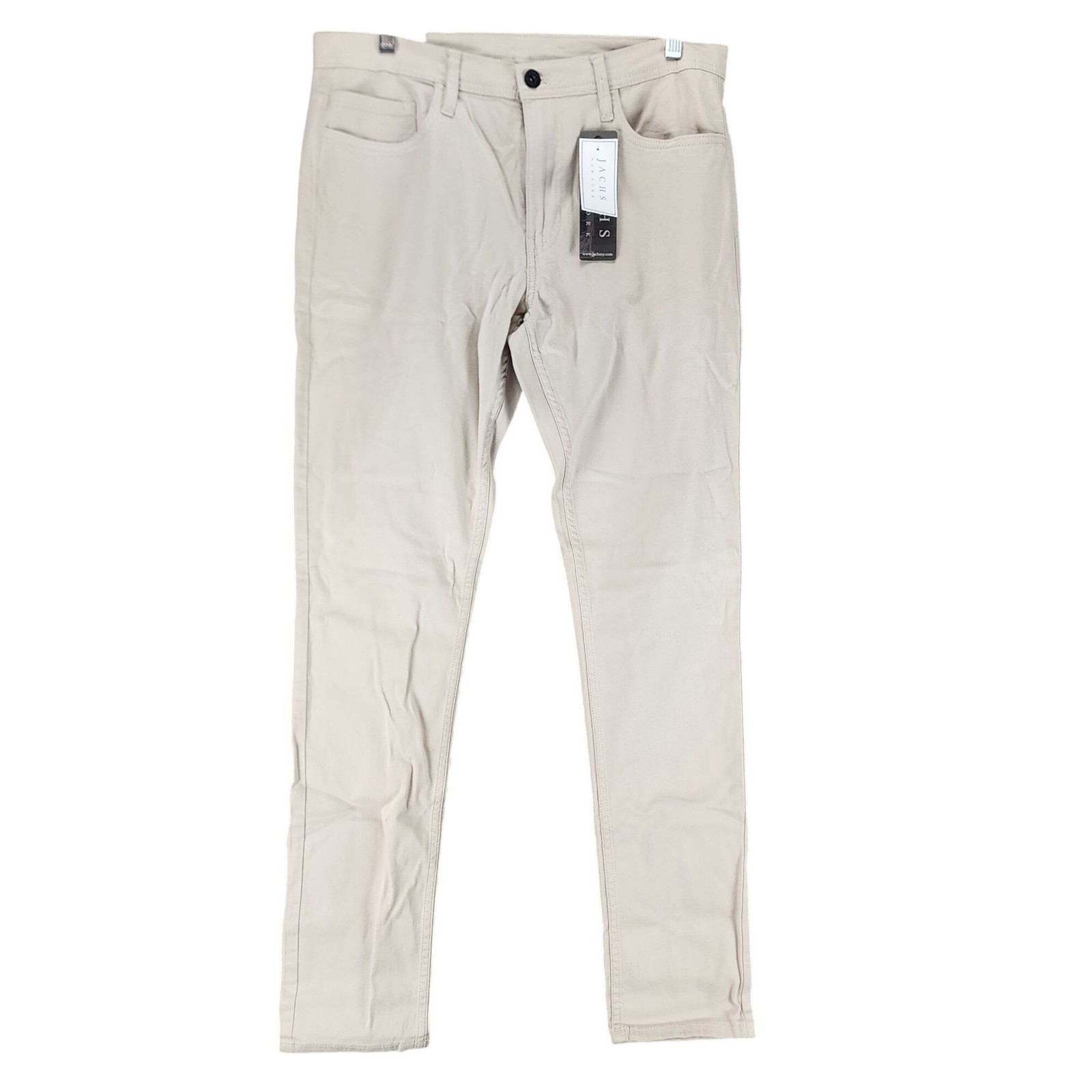 Jachs New York Pants Mens 32x32 Tan Stretch Mid Rise Slim Fit *NWT*