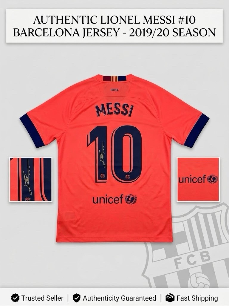LIONEL MESSI BACK SIGNED FC BARCELONA w/ICONS COA. NO CASE INCLUDED LIONEL MESSI BACK SIGNED FC BARCELONA w/ICONS COA. NO CASE INCLUDED