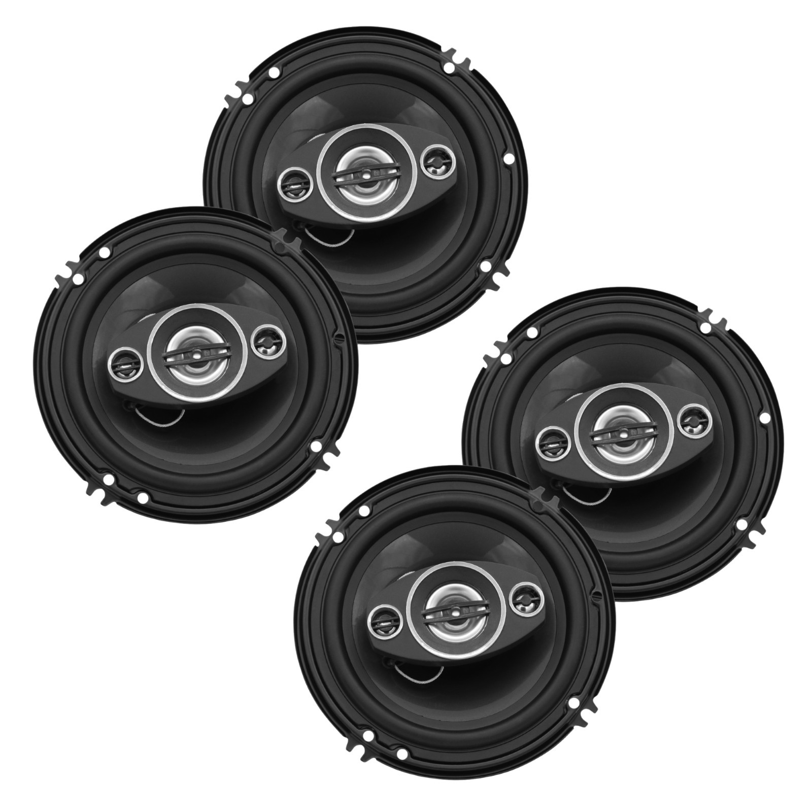 5Core Coaxial Car Door Speakers 6” 4Pcs 500W 4Ohm 2 Way Audio Speaker w Tweeter