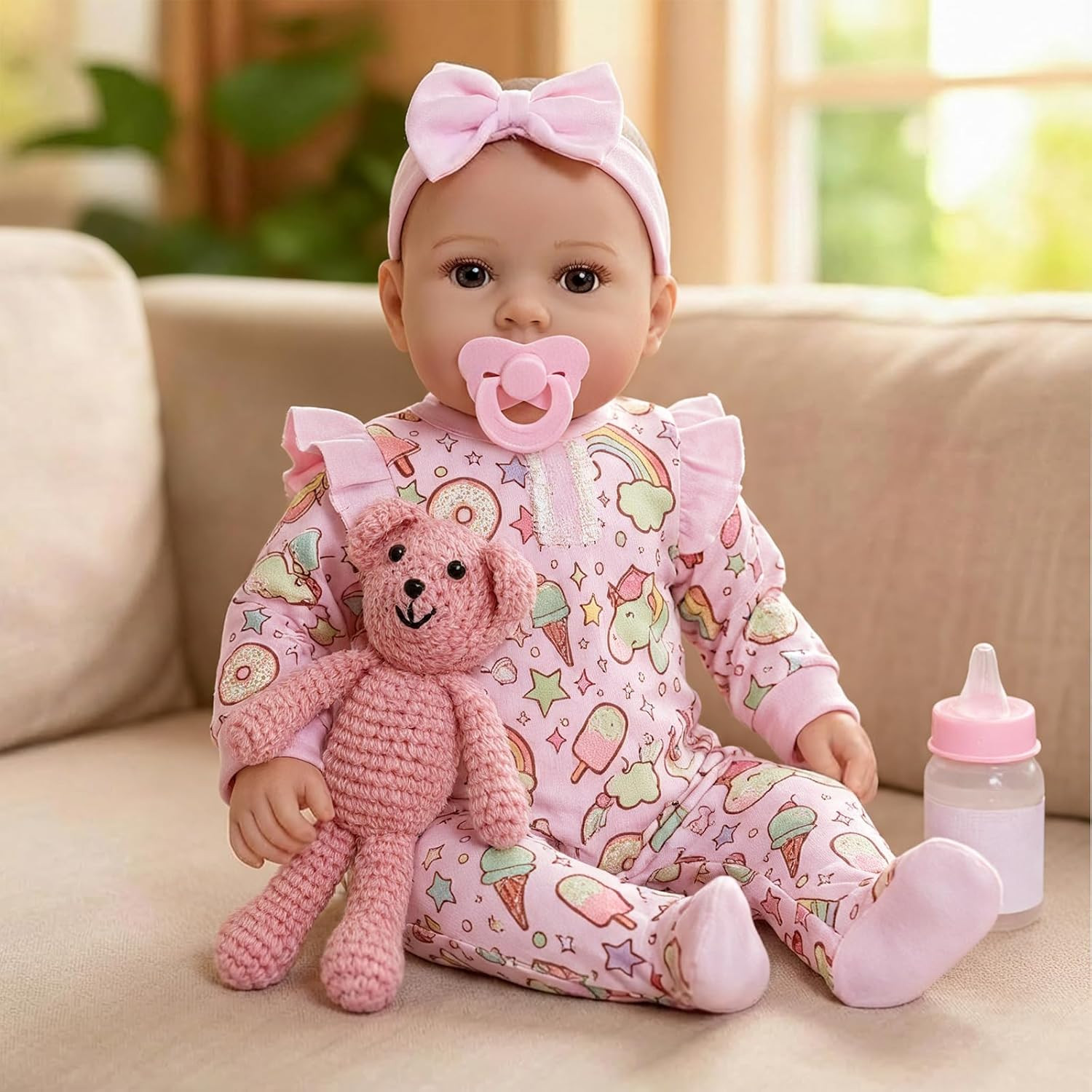 Baby Dolls, 17 Inches Large Realistic Baby Doll with Cute Soft Body, Real Life B Baby Dolls, 17 Inches Large Realistic Baby Doll with Cute Soft Body, Real Life B