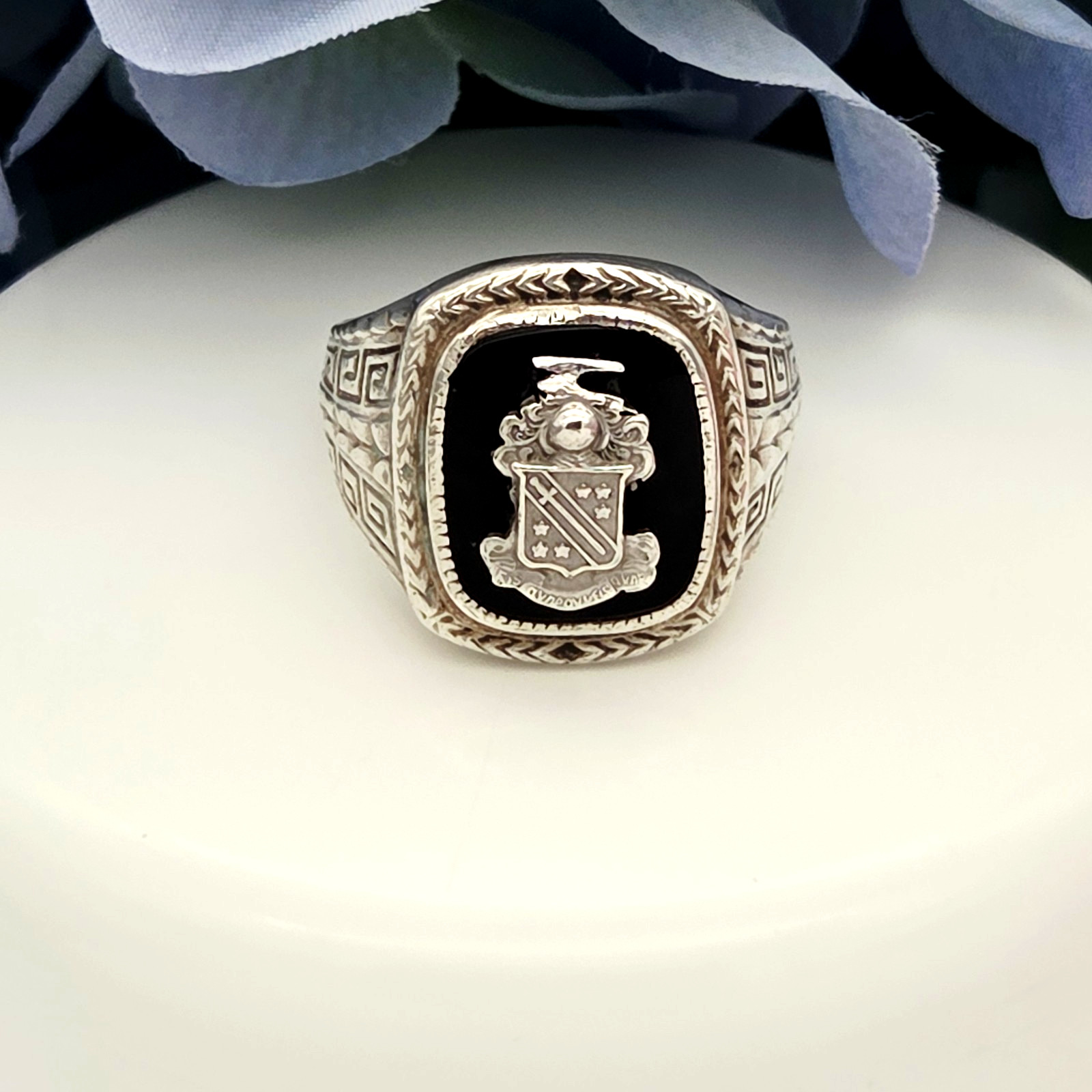 Antique PHI DELTA THETA Sterling Silver Fraternity Vintage Ring Can Be Sized 